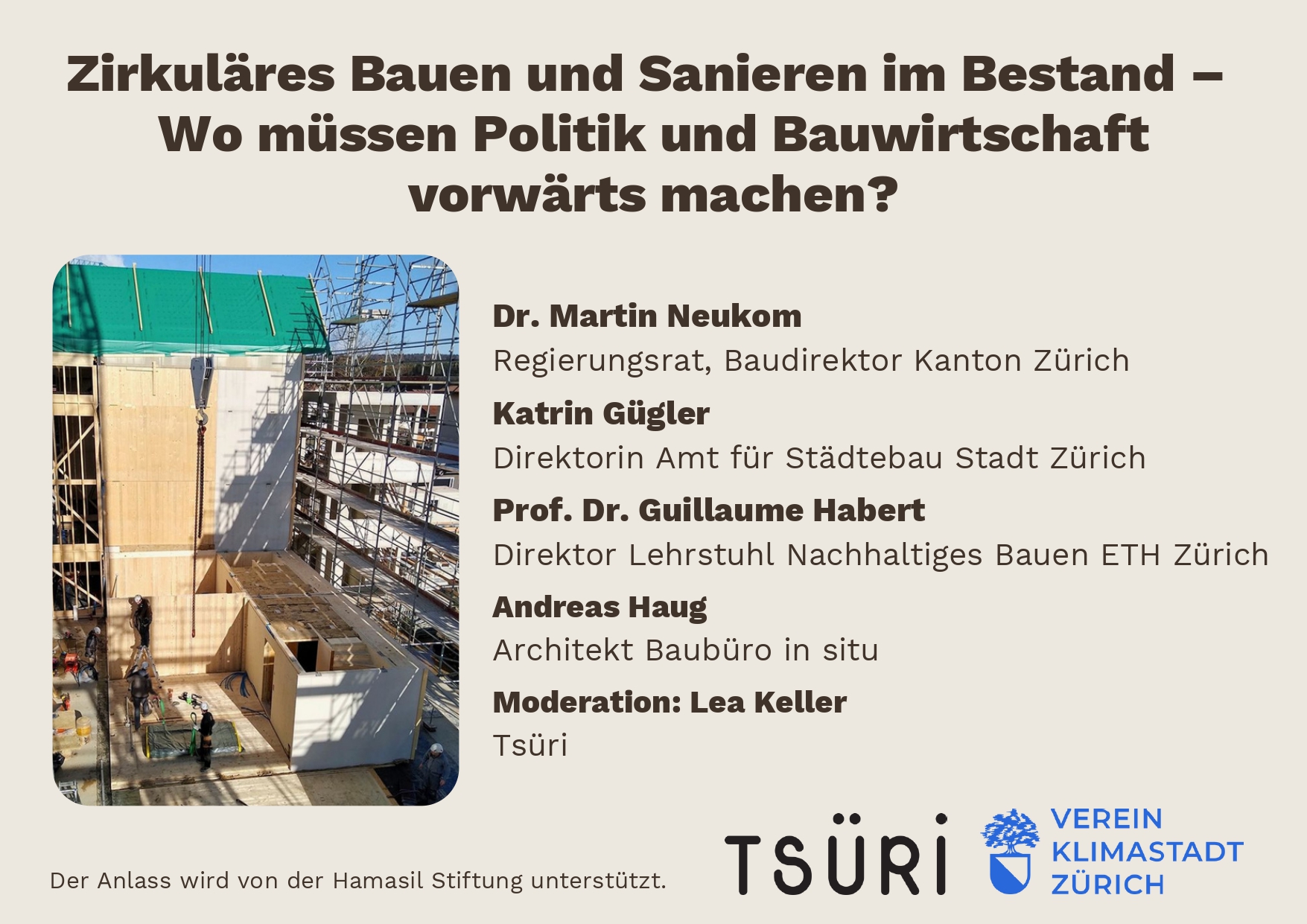 Podium: Bauen im Bestand und zirkuläres Bauen
